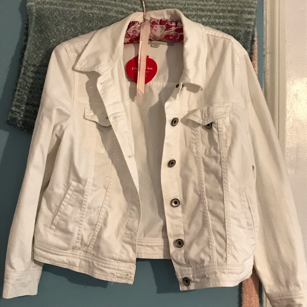White jean jacket